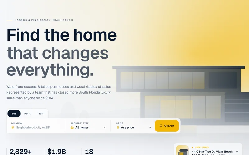 Hero, real estate preview