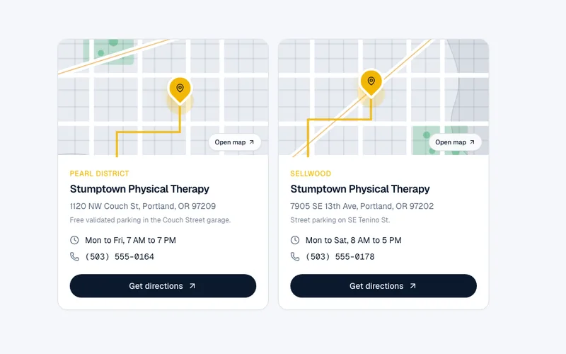 Location card preview