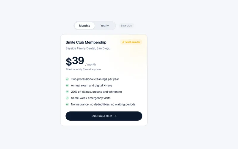 Price toggle preview