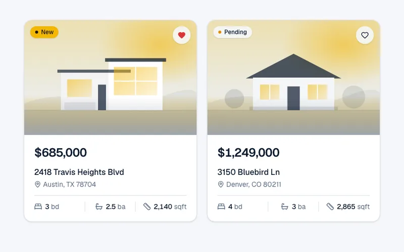 Property card preview