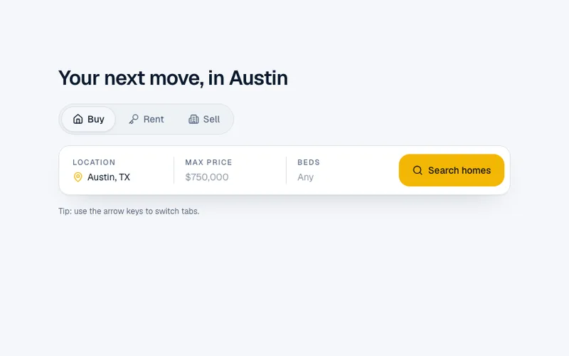 Sliding tabs preview