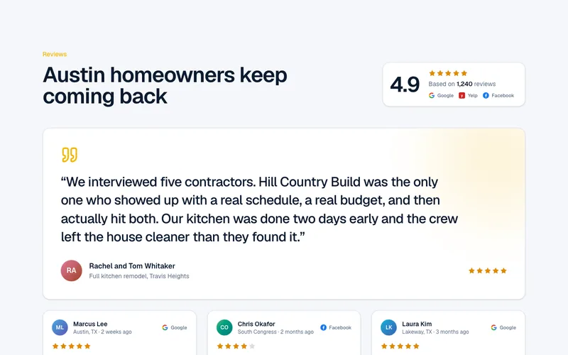 Testimonials wall preview